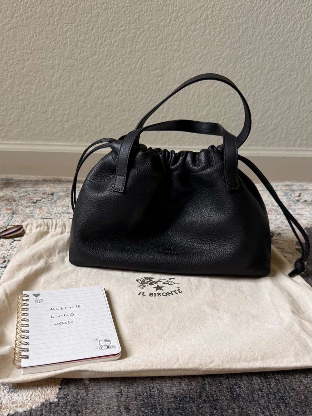 Il Bisonte Bellini Leather Bag in Black